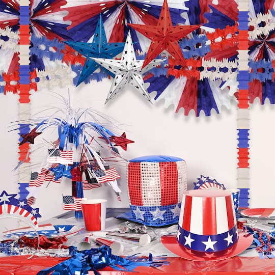 Beistle 14.5ft. Red, White & Blue Pageant Garlands, 2ct.